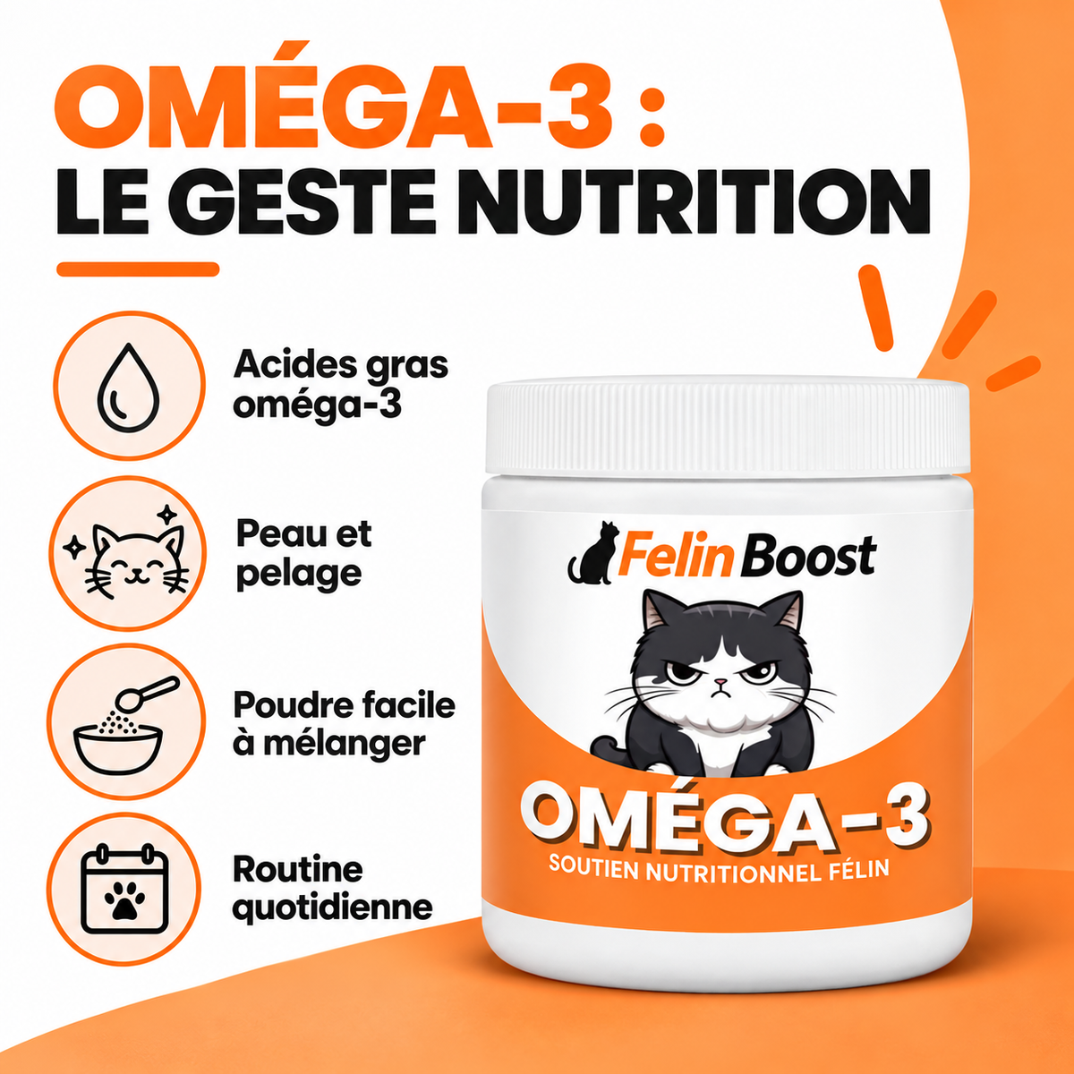 Felin Boost omega-3 — bénéfices en français